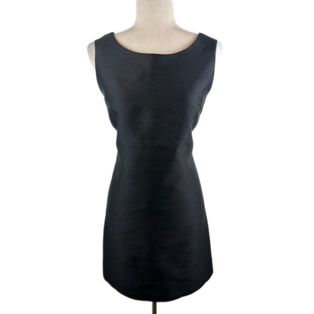 New Talbots Cocktail Dress Women's Size 8 Black Silk Wool Sleeveless Fitted